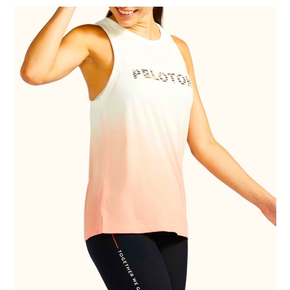 Peloton Ombré Go-To Racer Workout Exercise Tank Women's Pink Size Small $50 - Picture 2 of 8